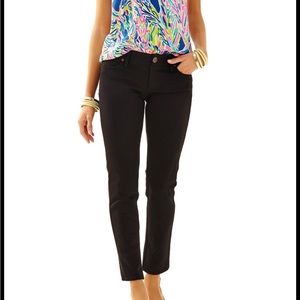 Lilly Pulitzer black travel jean size 8